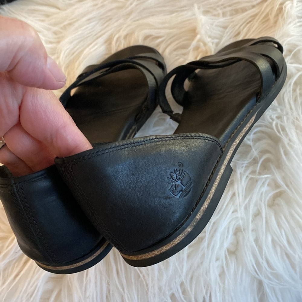 TIMBERLAND Ortholite Black Leather Women's Shoes - Picture 4 of 11